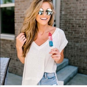 WE THE FREE Voyage Tee T-Shirt Grey Small